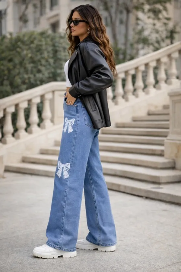 Light_Blue_Denim_High_Rise_Wide_Leg_Jeans_For_Women_And_Girls