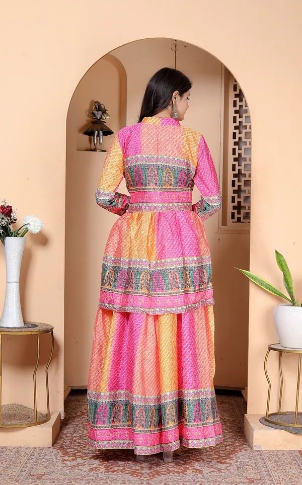 Multicolor_Silk_Embroidered_Kurti_Palazzo_Set_With_Dupatta_For_Women_And_Girls