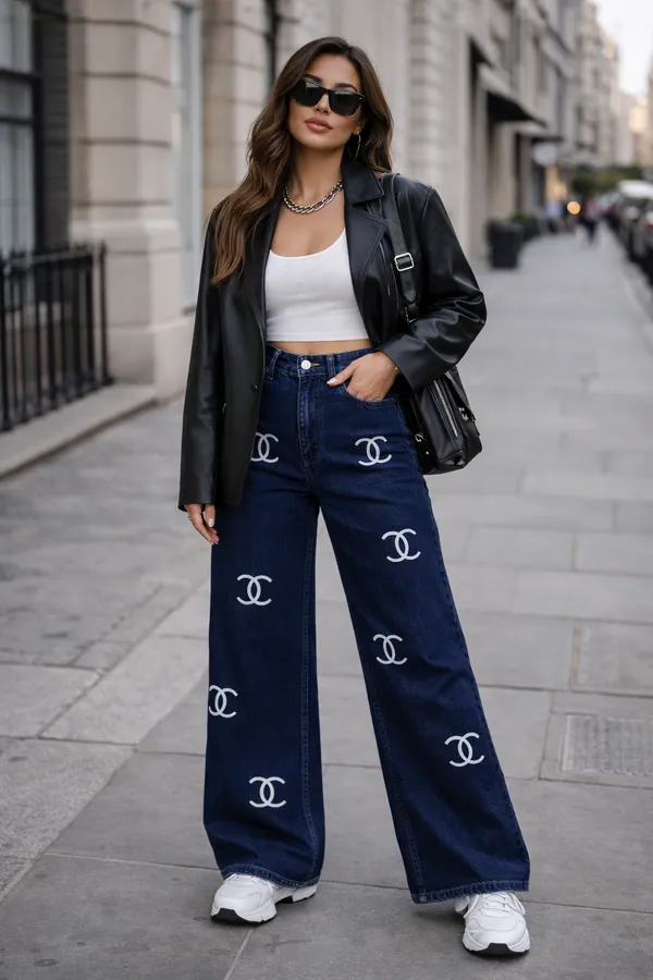 Dark_Blue_Denim_High_Rise_Wide_Leg_Jeans_For_Women_And_Girls