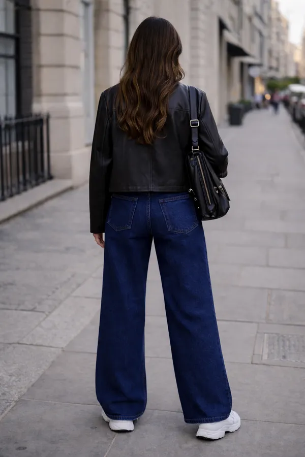 Dark_Blue_Denim_High_Rise_Wide_Leg_Jeans_For_Women_And_Girls