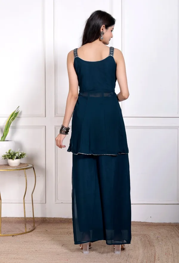 Blue_Silk_Embroidered_Kurti_Palazzo_Set_With_Dupatta_For_Women_And_Girls