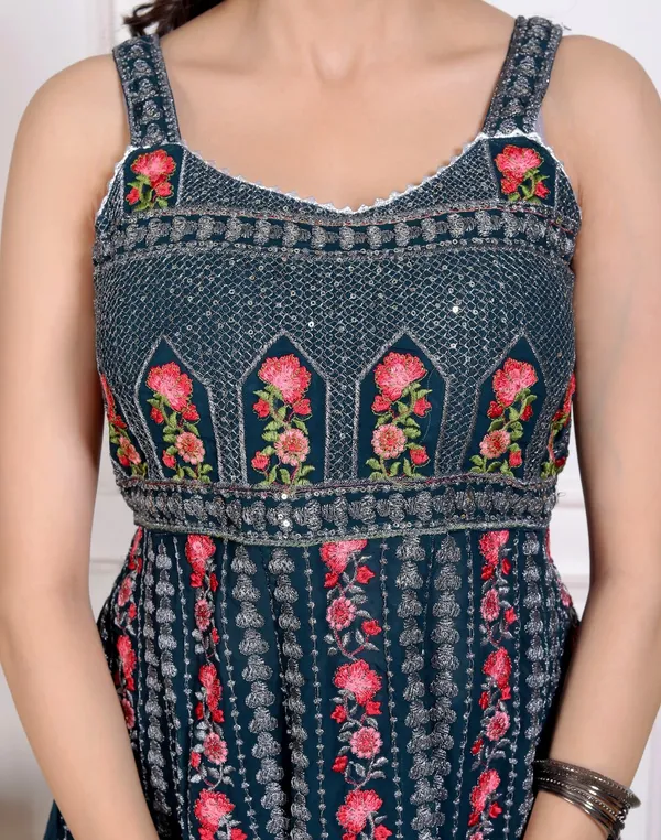 Blue_Silk_Embroidered_Kurti_Palazzo_Set_With_Dupatta_For_Women_And_Girls