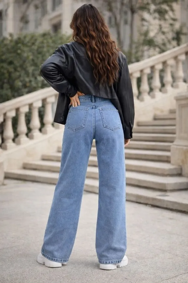 Light_Blue_Denim_High_Rise_Wide_Leg_Jeans_For_Women_And_Girls