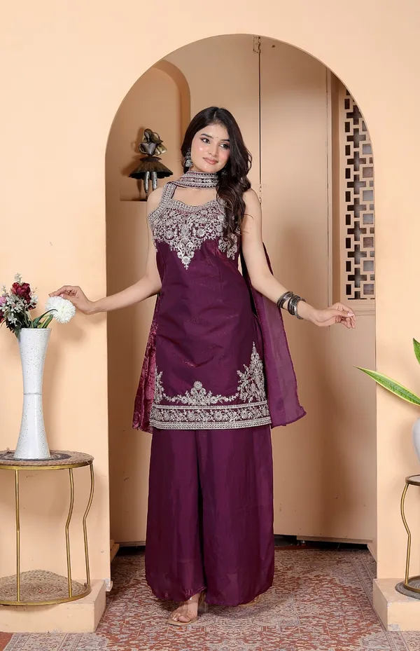 Purple_Georgette_Embroidered_Kurti_Palazzo_Set_With_Dupatta_For_Women_And_Girls