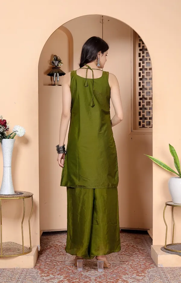 Olive_Georgette_Embroidered_Kurti_Palazzo_Set_With_Dupatta_For_Women_And_Girls