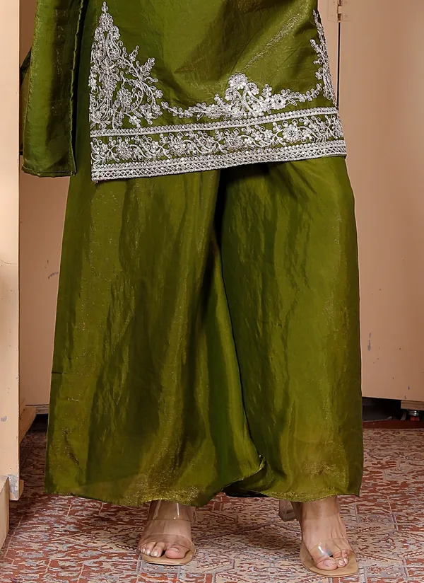Olive_Georgette_Embroidered_Kurti_Palazzo_Set_With_Dupatta_For_Women_And_Girls