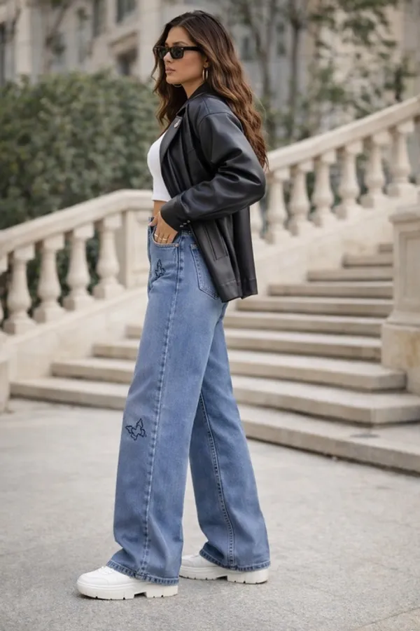 Light_Blue_Denim_High_Rise_Wide_Leg_Jeans_For_Women_And_Girls