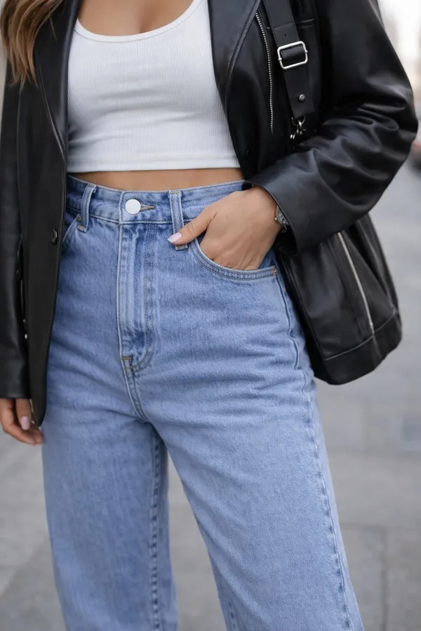 Light_Blue_Denim_High_Rise_Wide_Leg_Jeans_For_Women_And_Girls