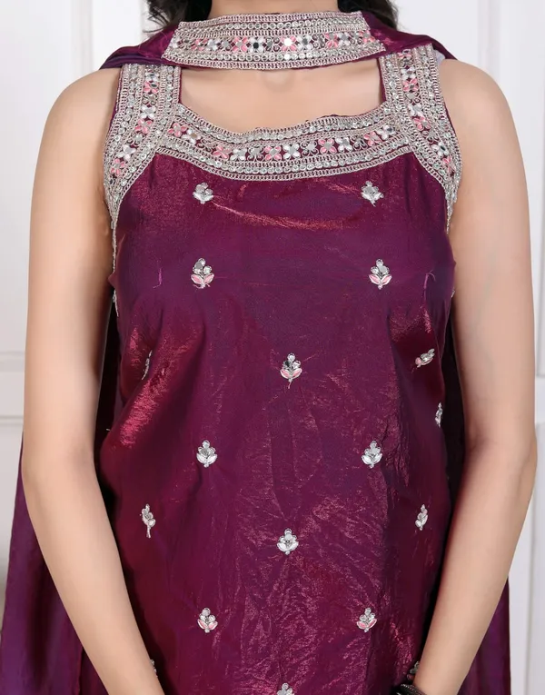 Purple_Silk_Embroidered_Kurti_Palazzo_Set_With_Dupatta_For_Women_And_Girls