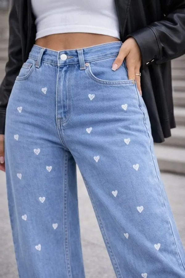 Light_Blue_Denim_High_Rise_Wide_Leg_Jeans_For_Women_And_Girls