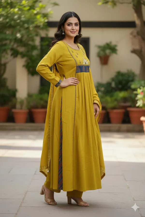 Mustard_Yellow_Embroidered_Anarkali_Kurta_Set_with_Dupatta