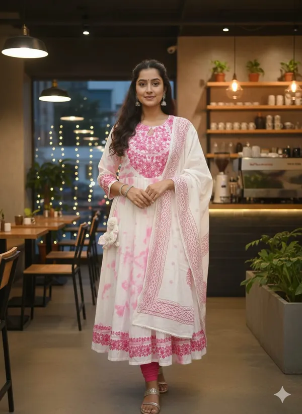 Vibrant_Pink_and_White_Tie-Dye_Embroidered_Anarkali_Kurta_Set