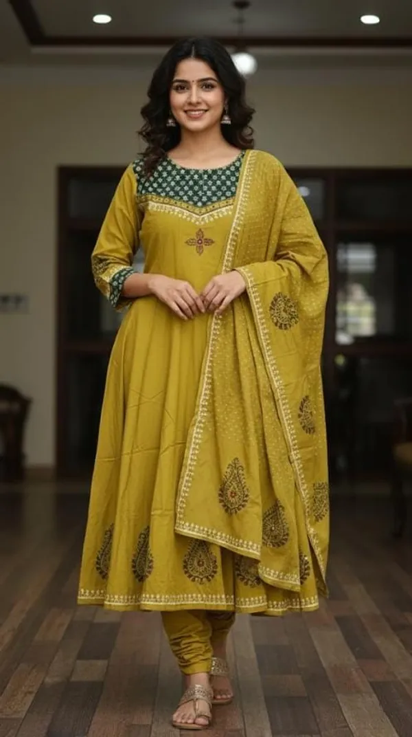 Women’s_Mustard_Yellow_Anarkali_Kurta_Set_with_Bandhani_Print_Dupatta