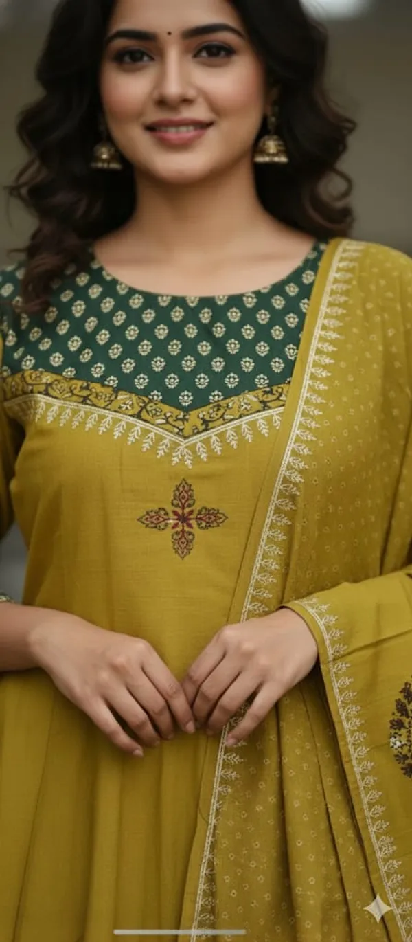 Women’s_Mustard_Yellow_Anarkali_Kurta_Set_with_Bandhani_Print_Dupatta
