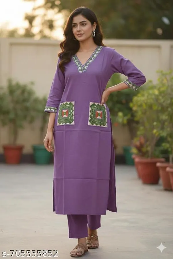 Purple_Cotton_Stitched_Kurti_With_Bottomwear_For_Women