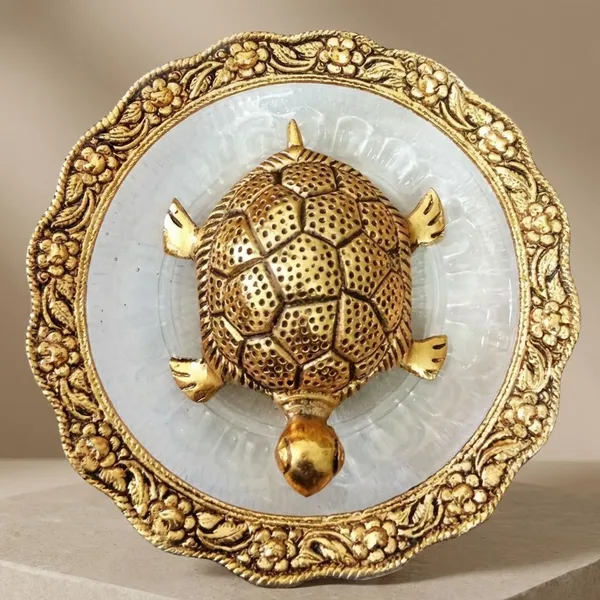 Golden_Metal_Feng_Shui_Tortoise_On_Glass_Plate_Good_Luck_And_Vastu_Home_Decor