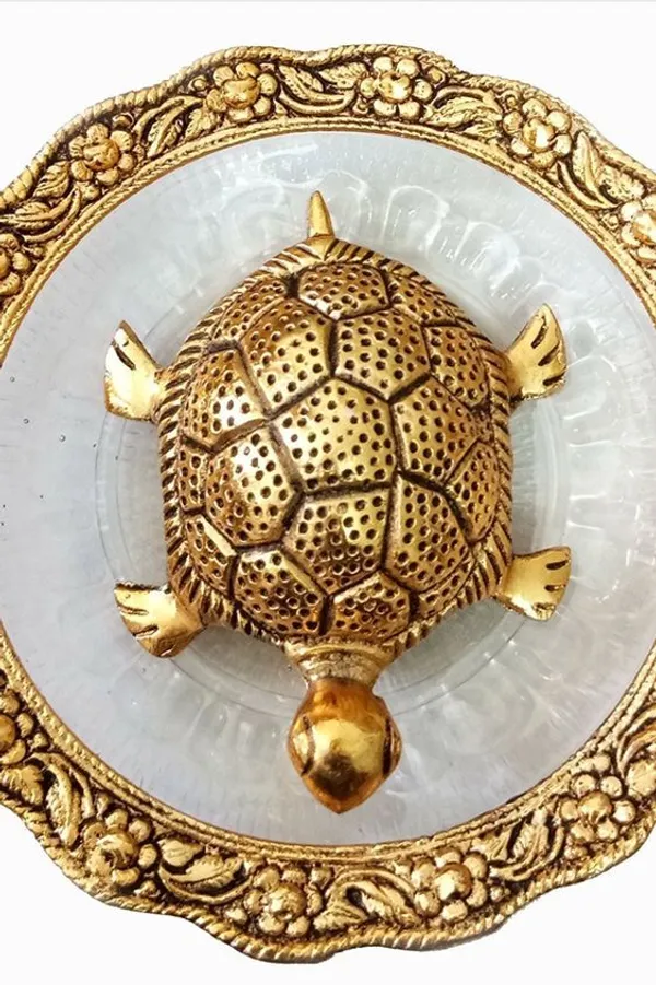 Golden_Metal_Feng_Shui_Tortoise_On_Glass_Plate_Good_Luck_And_Vastu_Home_Decor