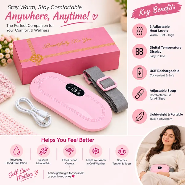 Women’s_Electric_Heating_Pad_Belt,_USB_Rechargeable_Heat_Therapy_Wrap_with_Digital_Temperature_Display,_Adjustable_Waist_Support_Strap,_Portable_Hot_Compress_for_Menstrual_Cramps,_Period_Pain,_Abdominal_Discomfort,_Lower_Back_Pain_&_Muscle_Relaxation