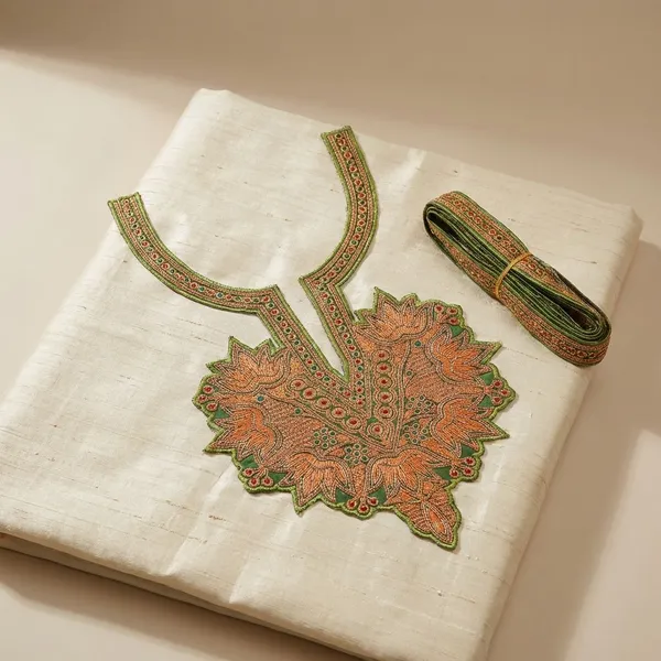 Green_and_Copper_Premium_Zari_Neck_Design_For_Women_and_Girls
