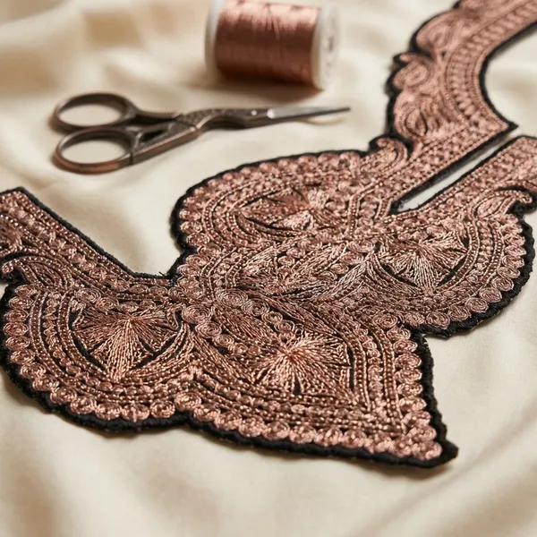 Black_and_Copper_Premium_Zari_Neck_Design_For_Women_and_Girls