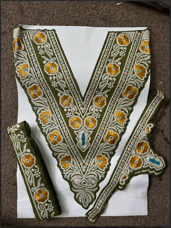 Mehandi_Green_and_Copper_Thread_Work_Premium_And_Elegant_Sozni_Neck_Design_For_Women_And_Girls