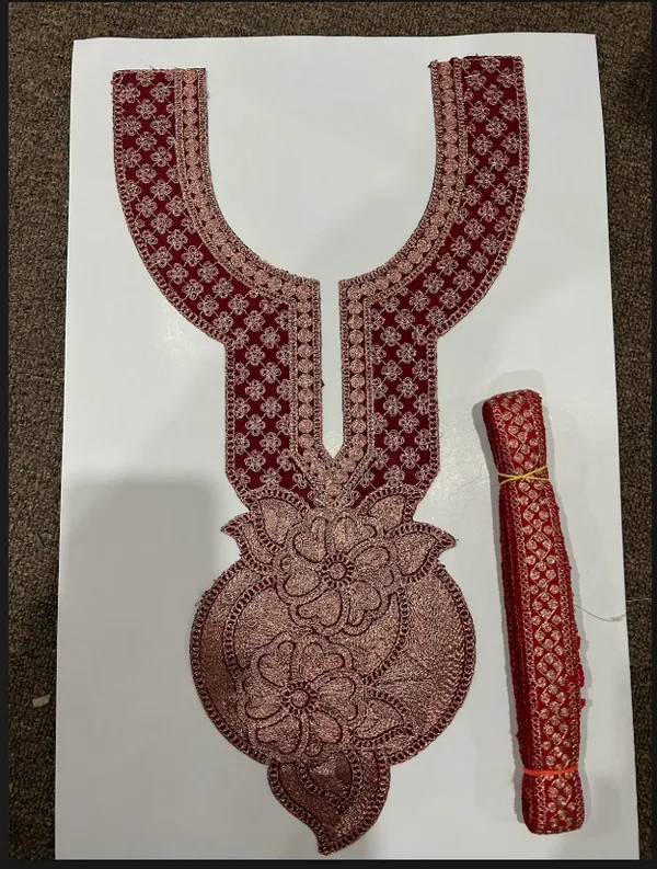 Red_and_Copper_Premium_Zari_Neck_Design_For_Women_and_Girls