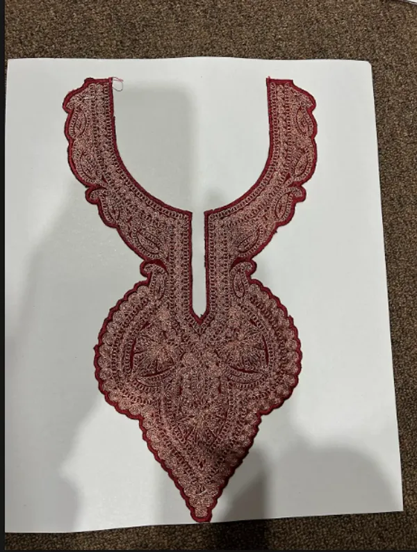Red_and_Copper_Premium_Zari_Neck_Design_For_Women_and_Girls