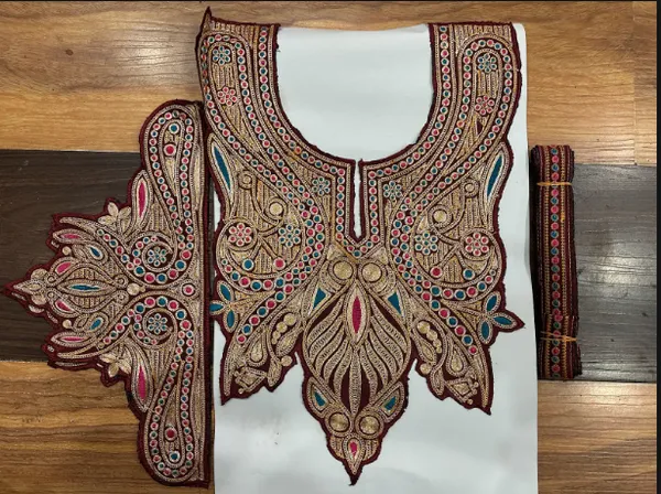 Maroon_and_Silver_Premium_Zari_Neck_Design_For_Women_and_Girls