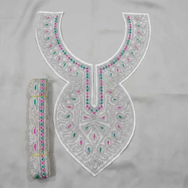 White_And_Silver_Tilla_And_Zari_Premium_And_Elegant_Neck_Design_For_Women_And_Girls