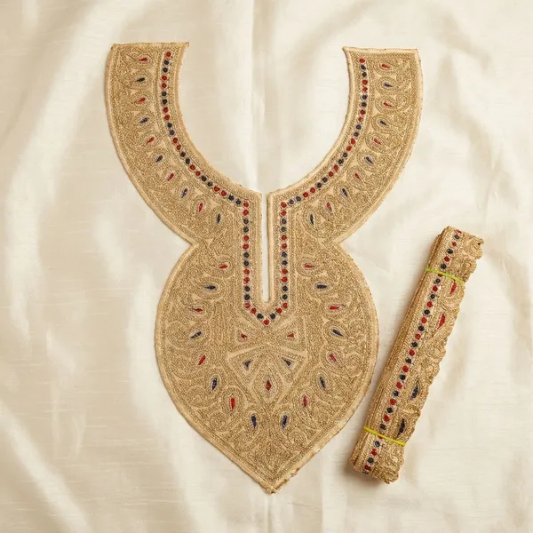 Gold_Tilla_And_Zari_Premium_And_Elegant_Neck_Design_For_Women_And_Girls