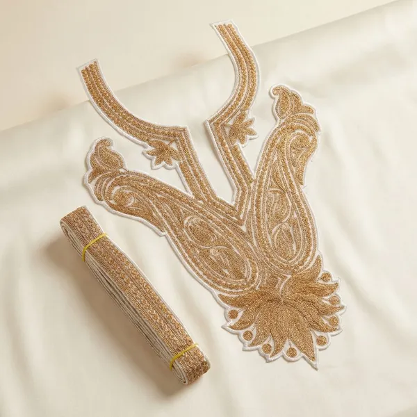 White_And_Golden_Tilla_Work_Premium_And_Elegant_Zari_Neck_Design_For_Women_And_Girls