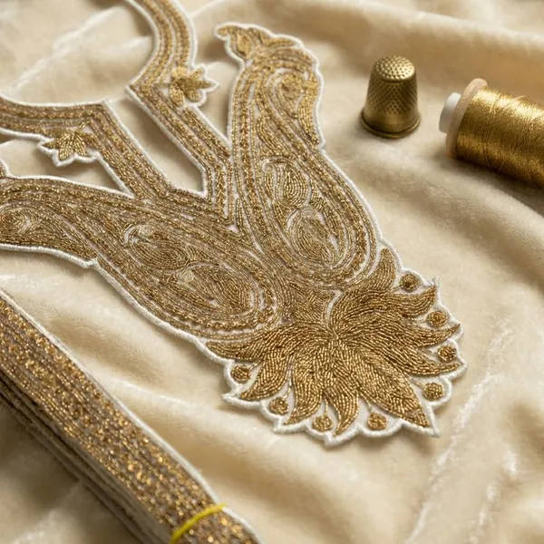 Golden_Tilla_Work_Premium_And_Elegant_Zari_Neck_Design_For_Women_And_Girls