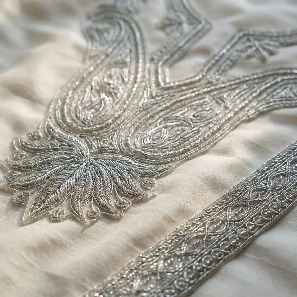 Silver_Tilla_Work_Premium_And_Elegant_Zari_Neck_Design_For_Women_And_Girls