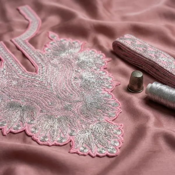 Pink_And_Silver_Tilla_And_Zari_Premium_And_Elegant_Neck_Design_For_Women_And_Girls
