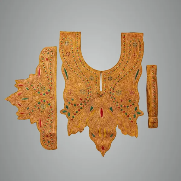 Mustard_And_Copper_Tilla_And_Zari_Premium_And_Elegant_Neck_Design_For_Women_And_Girls