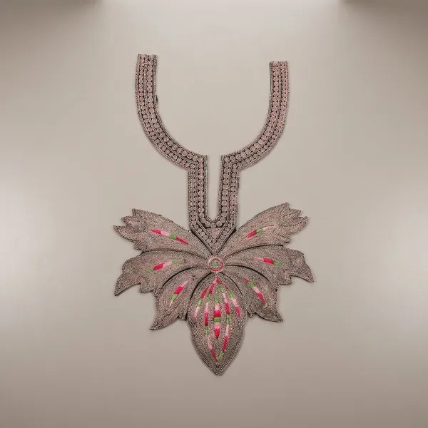 Copper_And_Golden_Tilla_And_Zari_Premium_And_Elegant_Neck_Design_For_Women_And_Girls