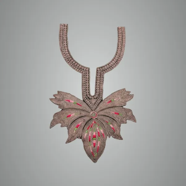 Copper_And_Golden_Tilla_And_Zari_Premium_And_Elegant_Neck_Design_For_Women_And_Girls