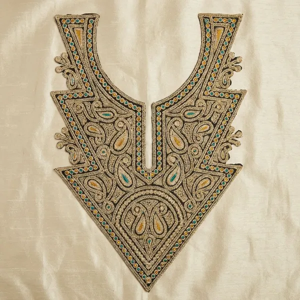 Golden_Tilla_And_Zari_Premium_And_Elegant_Neck_Design_For_Women_And_Girls
