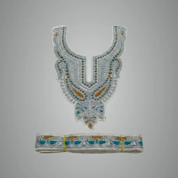 White_And_Silver_Tilla_And_Zari_Premium_And_Elegant_Neck_Design_For_Women_And_Girls