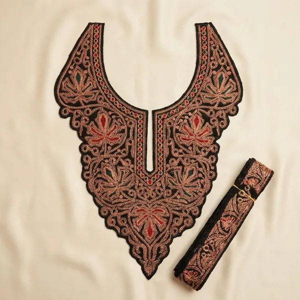 Black_And_Copper_Tilla_And_Zari_Premium_And_Elegant_Neck_Design_For_Women_And_Girls