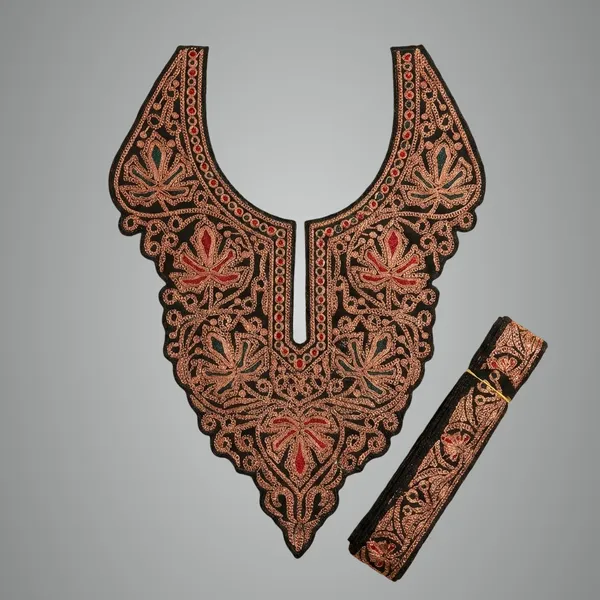 Black_And_Copper_Tilla_And_Zari_Premium_And_Elegant_Neck_Design_For_Women_And_Girls