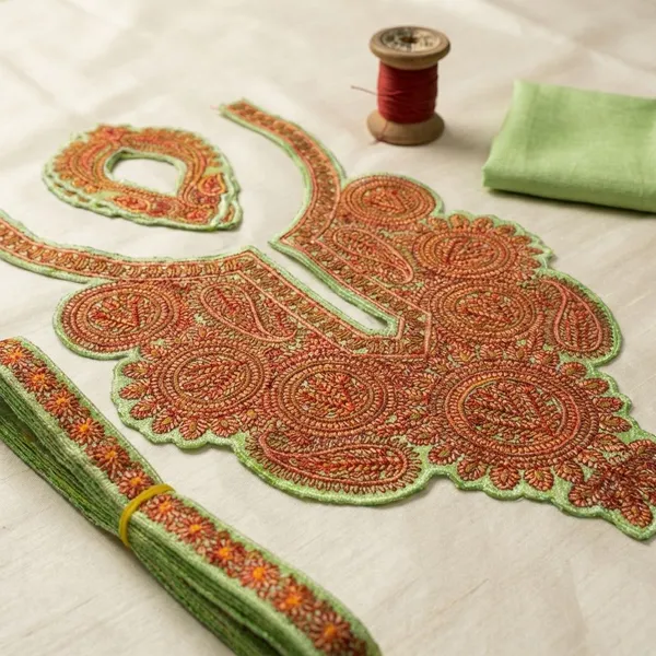 Green_and_Gold_Thread_Work_Premium_And_Elegant_Sozni_Neck_Design_For_Women_And_Girls