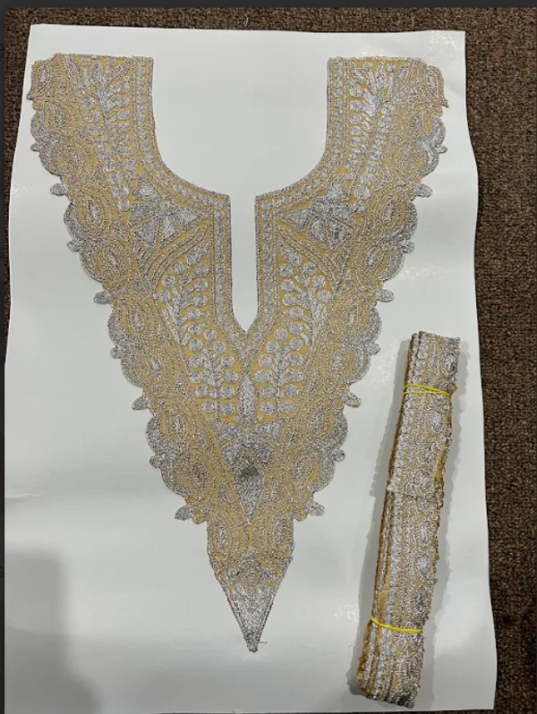 Yellow_and_Silver_Tilla_And_Zari_Premium_And_Elegant_Neck_Design_For_Women_And_Girls
