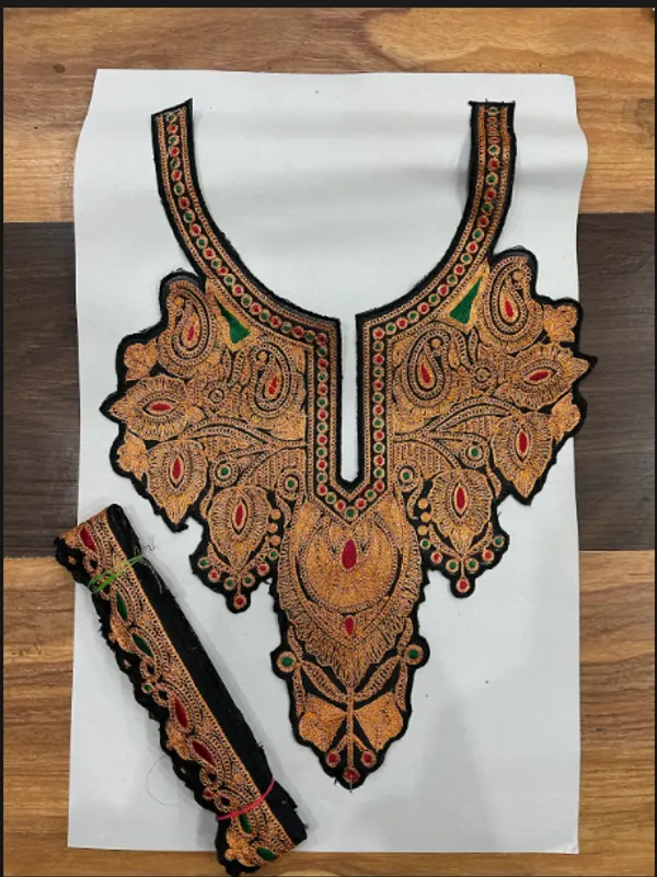 Black_and_Copper_Premium_Zari_Neck_Design_For_Women_and_Girls