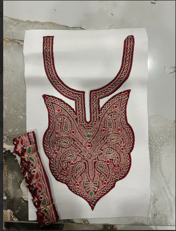 Maroon__And_Copper_Tilla_And_Zari_Premium_And_Elegant_Neck_Design_For_Women_And_Girls