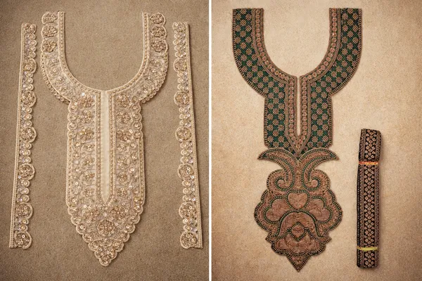 Gold_And_Green_And_Copper_Mirror_Work_And_Tilla_And_Zari_Premium_And_Elegant_Cut_Dhana_Neck_Design_For_Women_And_Girls