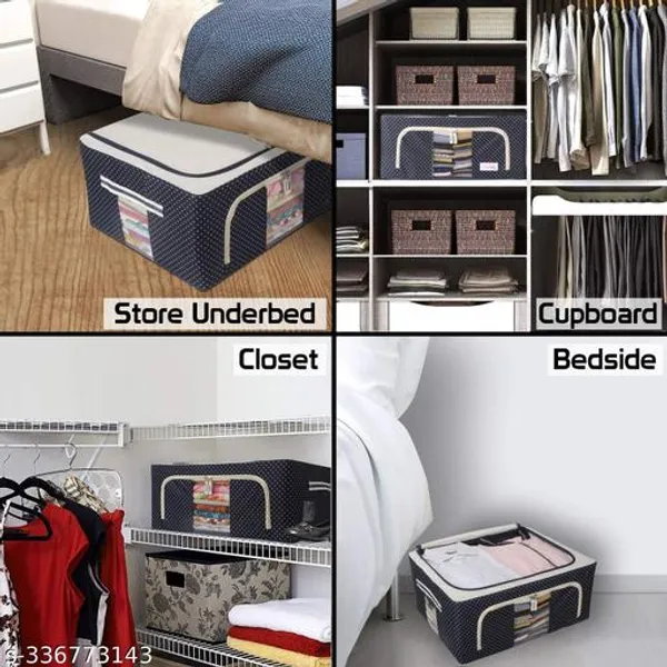Multicolor_Double_Opening_Zipped_Storage_Organizer_Bag_With_Window_Under_Bed_Closet_Box