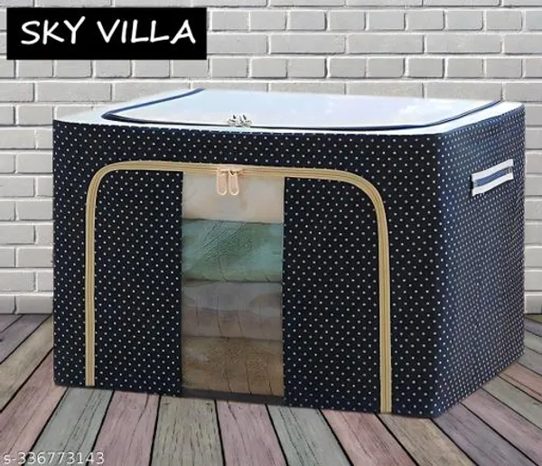 Multicolor_Double_Opening_Zipped_Storage_Organizer_Bag_With_Window_Under_Bed_Closet_Box