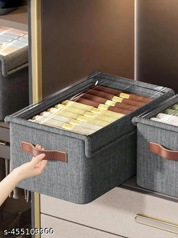 Multicolor_Transparent_Foldable_Clothing_Storage_Box_With_Steel_Frame_Multi-Layer_Design_Dust-Proof_For_Clothes_Pants