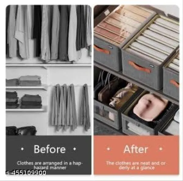 Multicolor_Transparent_Foldable_Clothing_Storage_Box_With_Steel_Frame_Multi-Layer_Design_Dust-Proof_For_Clothes_Pants